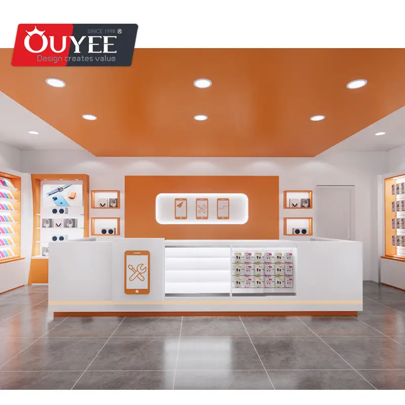 Comptoir de magasin mobile, présentoir d'accessoires pour téléphones portables et électronique 1