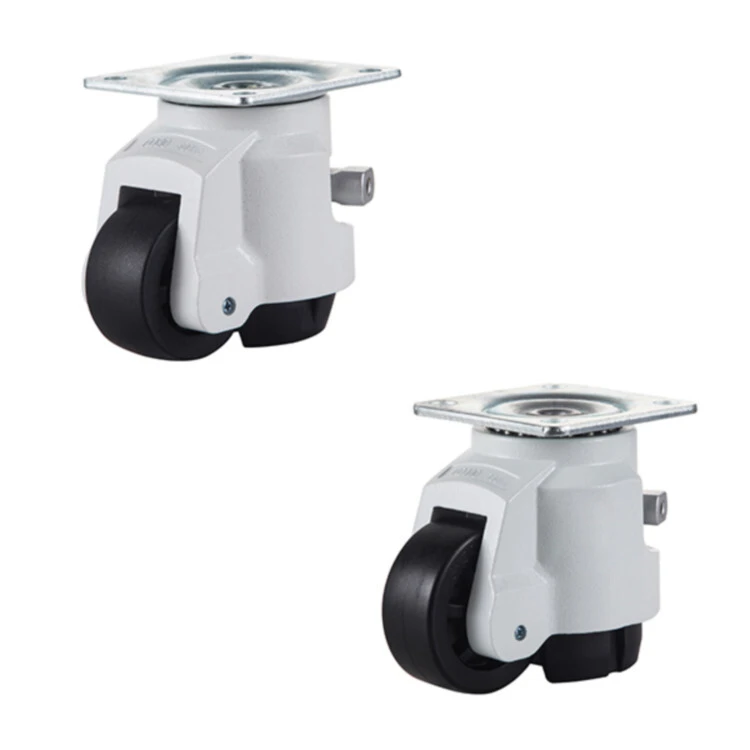 250-750kg Linkage Handle Operated Height Adjustable Leveling Casters With Handle 1