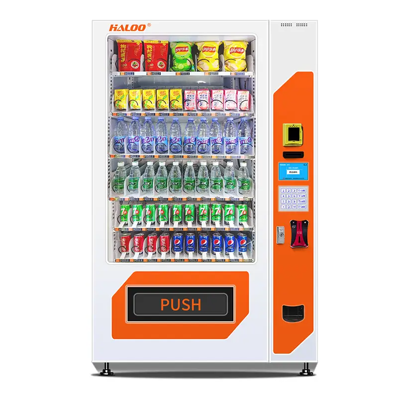 Haloo Custom Design Vending Machines for Beverages and Snacks Made of Galvanized Steel 1