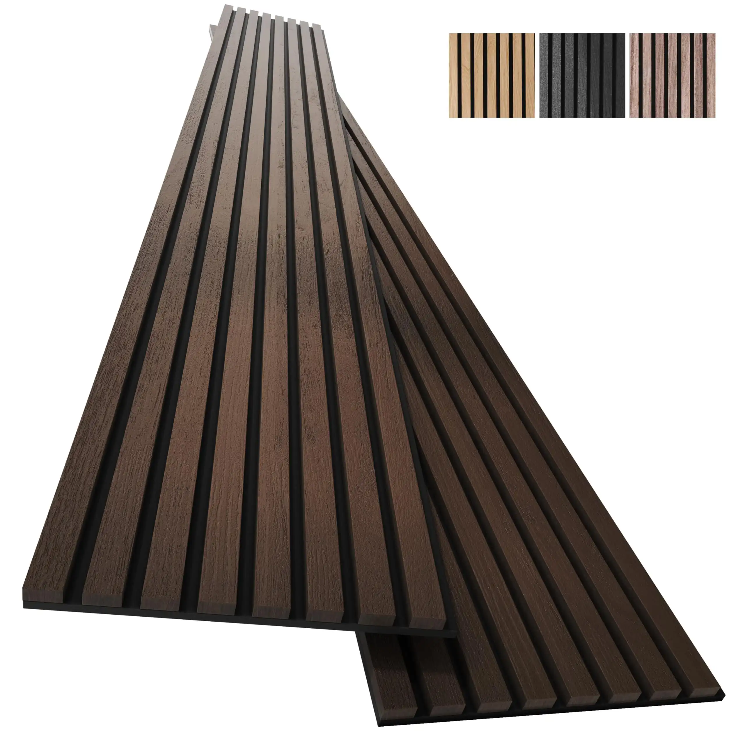Self Adhesive Wood Slat Acoustic Panels Sound Absorbing Wall Decor Veneer 1