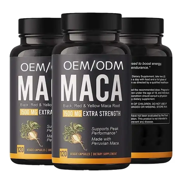 OEM/ODM Private Label Black Maca Root Capsules for Men 1