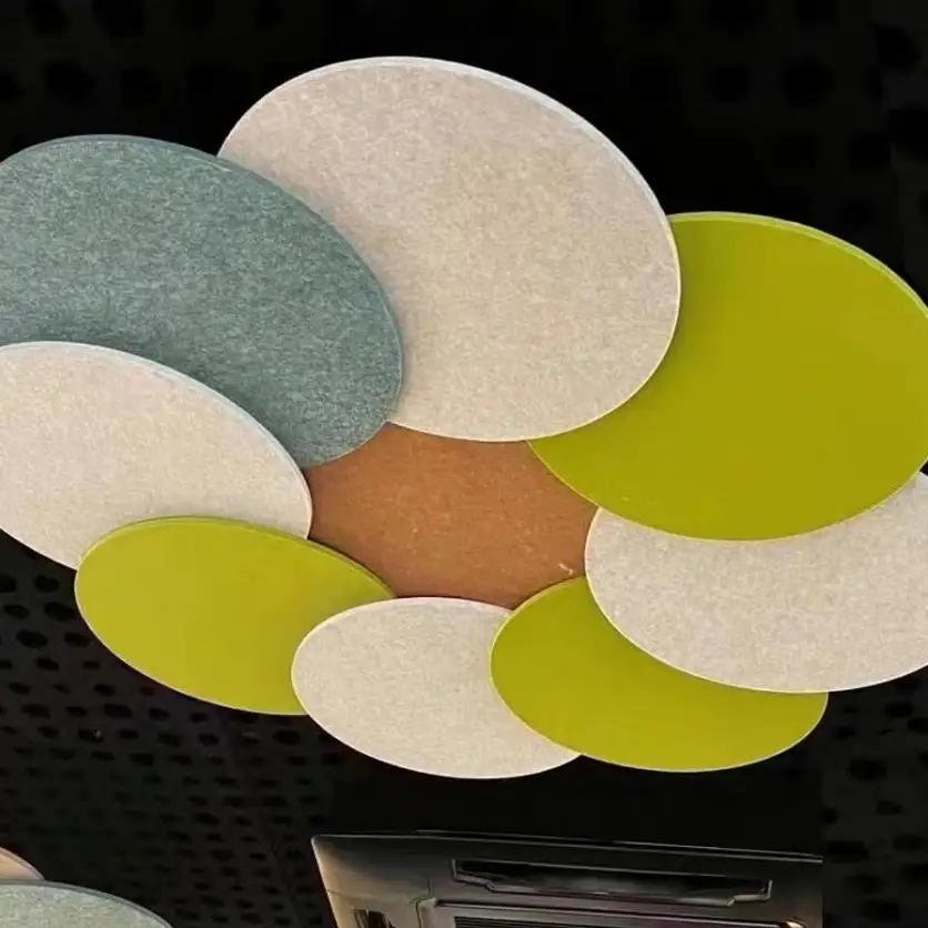 פאנלים אקוסטיים אטומים לרעש לתקרה, לבד PET וספיגת רעש מסיבי פוליאסטר 1