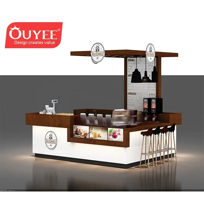 تصاميم أكشاك المقاهي وأكشاك بيع الآيس كريم - طاولات الوجبات السريعة 1