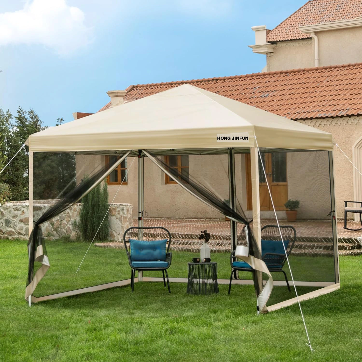 10x10 Heavy Duty Portable Pop-up Gazebo Canopy Adjustable Height Wheeled Bag Patio Tent For Outdoor Events High Fire Party Tents1 1