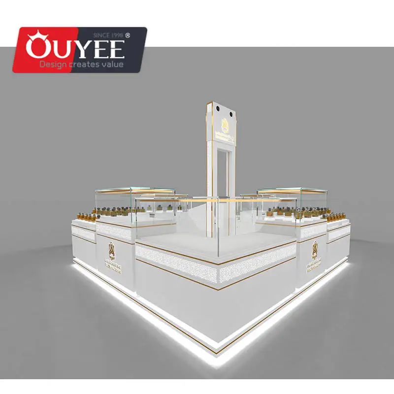 Vetrina espositiva in legno e vetro su misura per gioielleria. 1