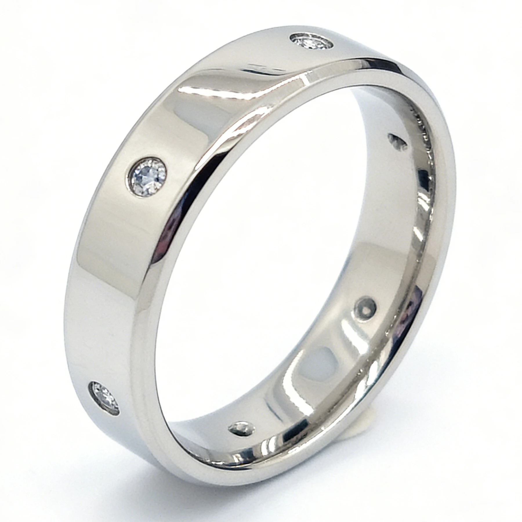 Anello semplice in oro massiccio 9k 14k 18k con diamante, anello in oro carati per donna, gioielli semplici in oro K 1