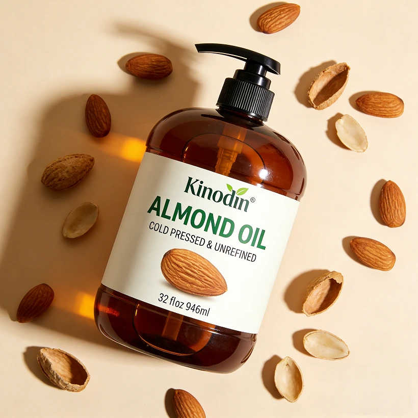 Kinodin Pure Cold Pressed Fresh Almond Seeds Oil For Skin Hair & Nails Care Massage & Essential Oil From Plants All Skin Types 1