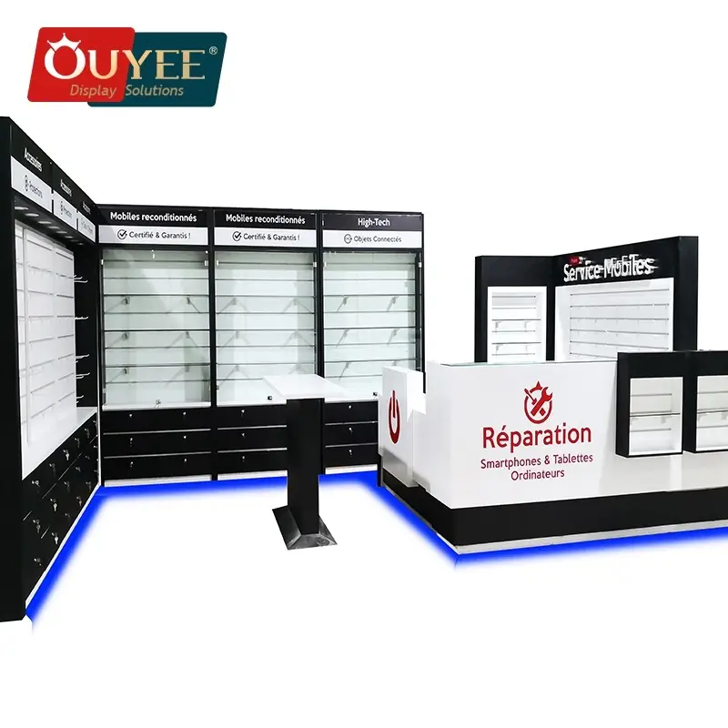 Ladeneinrichtungen und Wandvitrinen für Mobiltelefongeschäfte 1