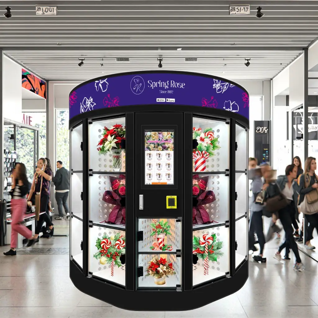 مورد آلات البيع هالو، شعار مخصص، آلة بيع الزهور، هدايا، آلة حمل الزهور 1