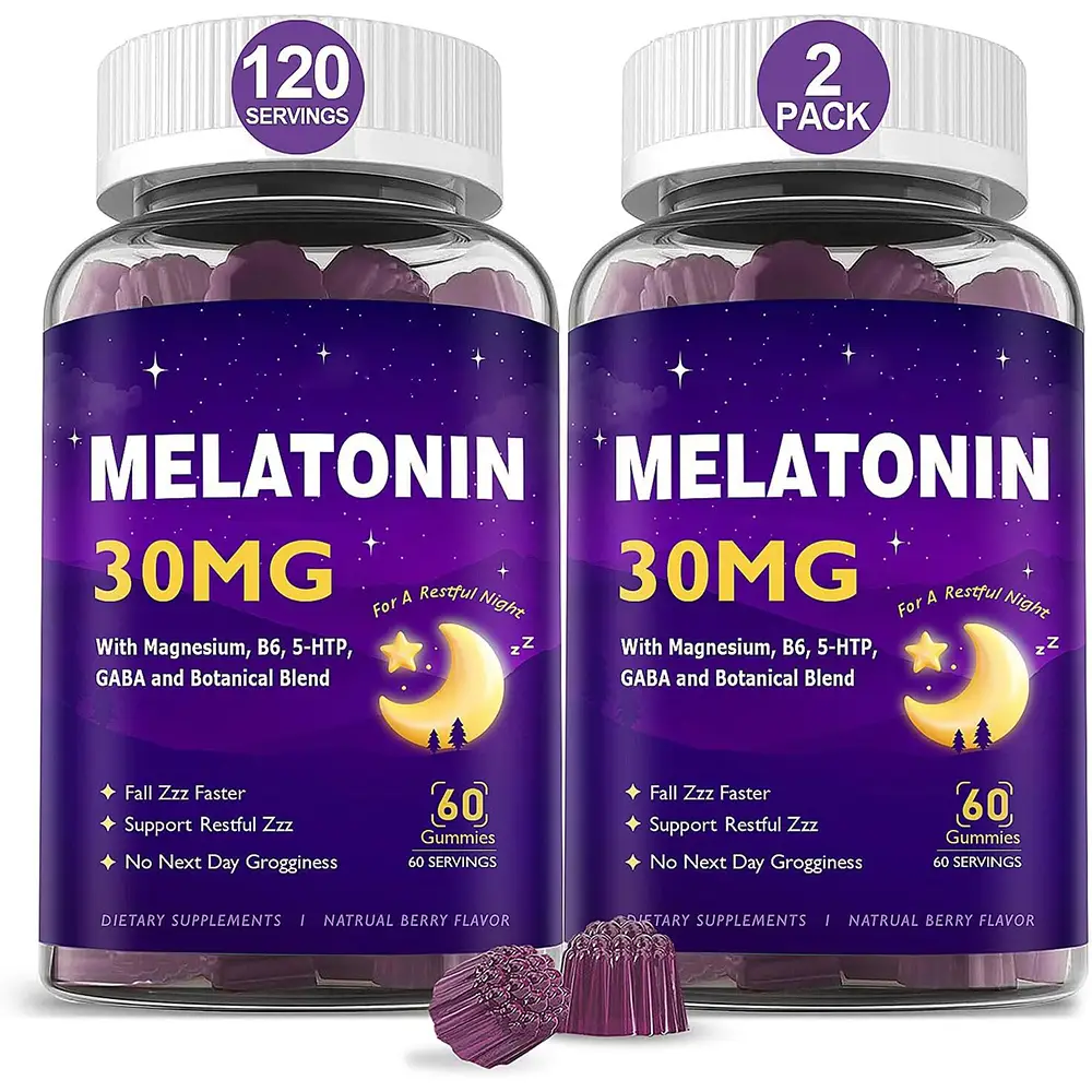 OEM Melatonin Deep Sleep Gummies Mixberry 60ct MOQ1k 1