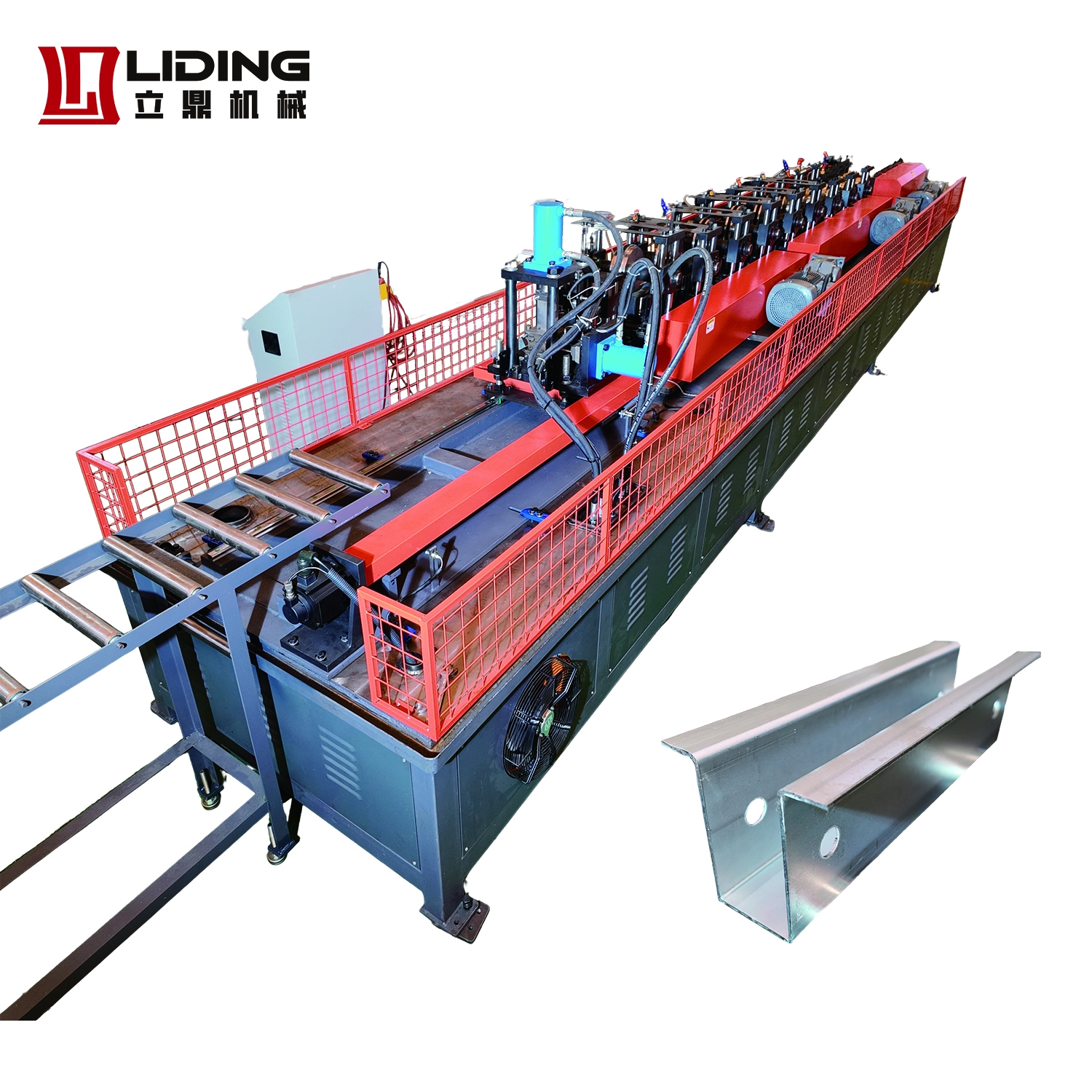 New Customized 2mm Galvanized Steel Hatω Roof Truss Channel Light Gauge Steel Roll Forming Machine 1