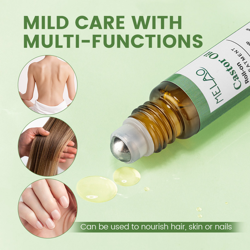 Aceite capilar roll-on con logotipo personalizado, aceite de ricino, tratamiento para el recrecimiento, bloqueador de DHT y tratamiento capilar para cabello dañado. 4