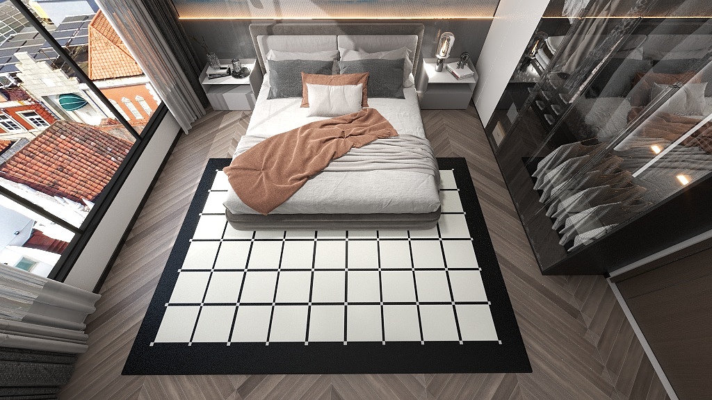Tapis Wilton antidérapant de luxe sur mesure pour salon et chambre 3