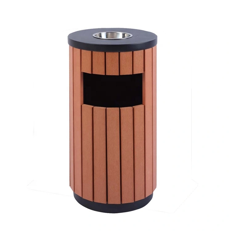 Outdoor Double Garbage Trash Can Outside Park Big Size Wooden Waste Rubbish Bin Public Garden Classified Dual Recycling Dustbin 1