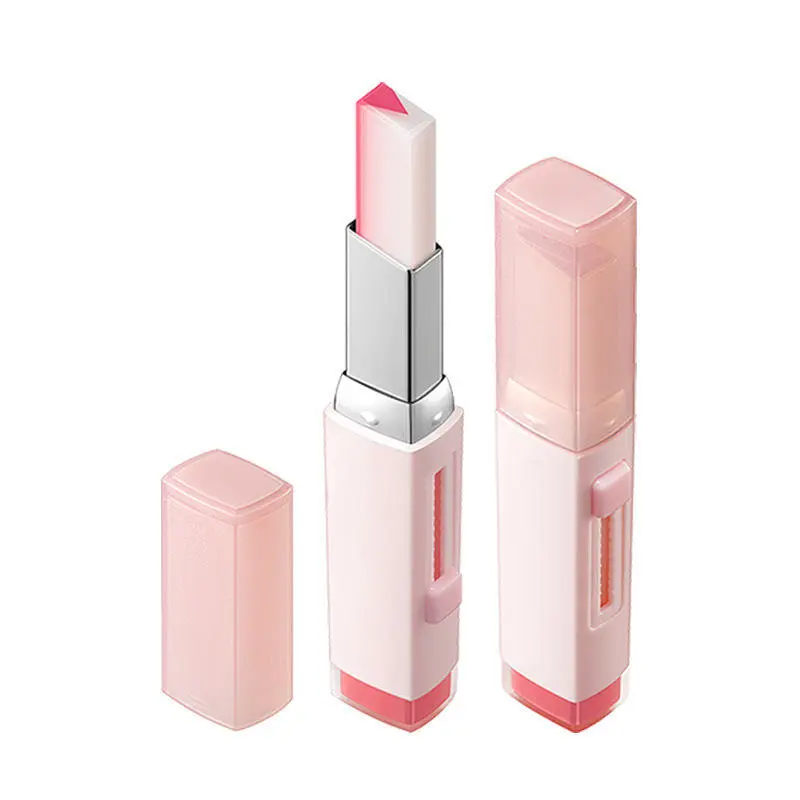 Mlm Custom Makeup 2 In 1 Mirror Finish Lipstick Glossy Lip Glaze Plumping Hydrating Fuller Lipstick Long Lasting Waterproof 3.8g 1