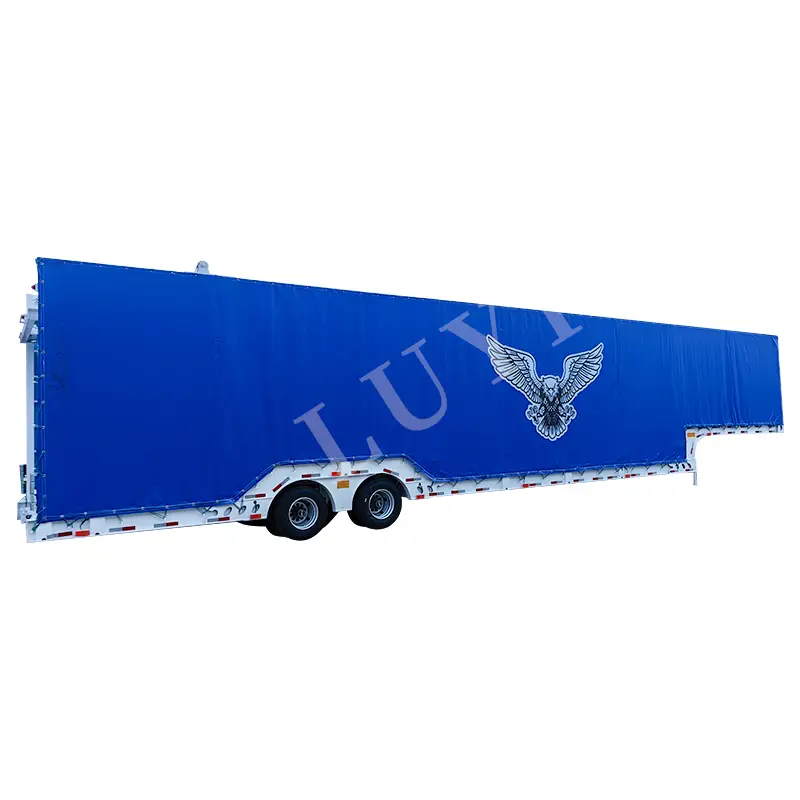 Double Floor 8 Cars Carrier Semi Trailer With Curtain 1