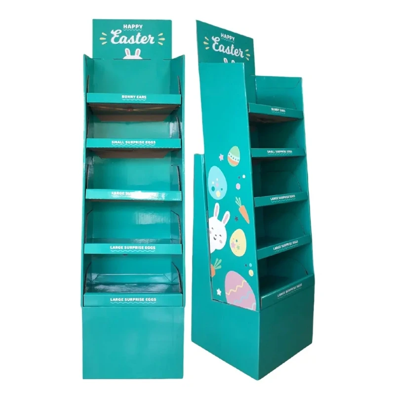 Retail Cardboard Floor Display Stand Retail Promotion Recyclable Corrugated Cardboard Floor Display 1