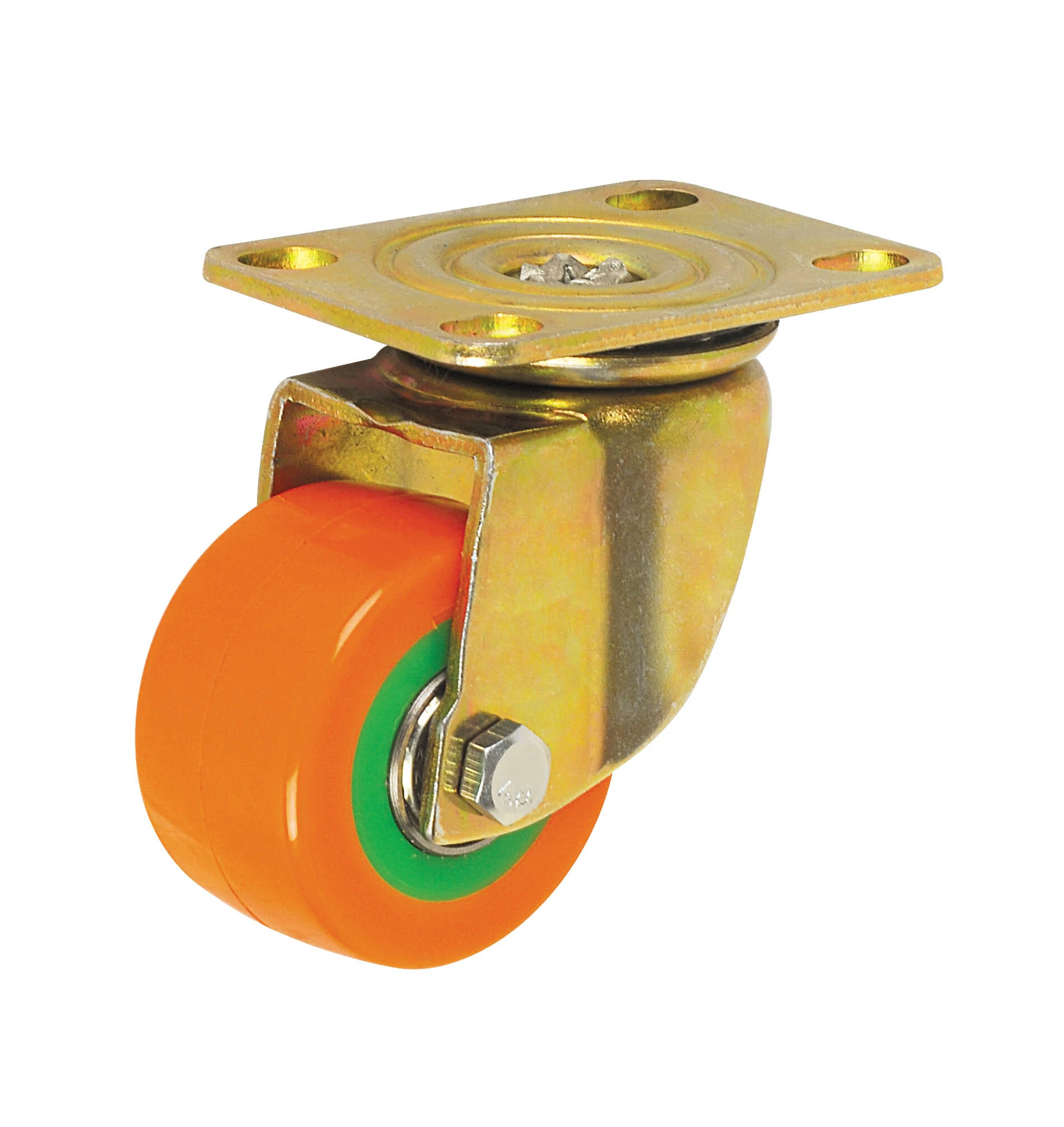 50mm Furniture Caster Swivel Plate Double Ball Bearing Hight Load Capacity 2 Inch Pu Caster Wheels 1