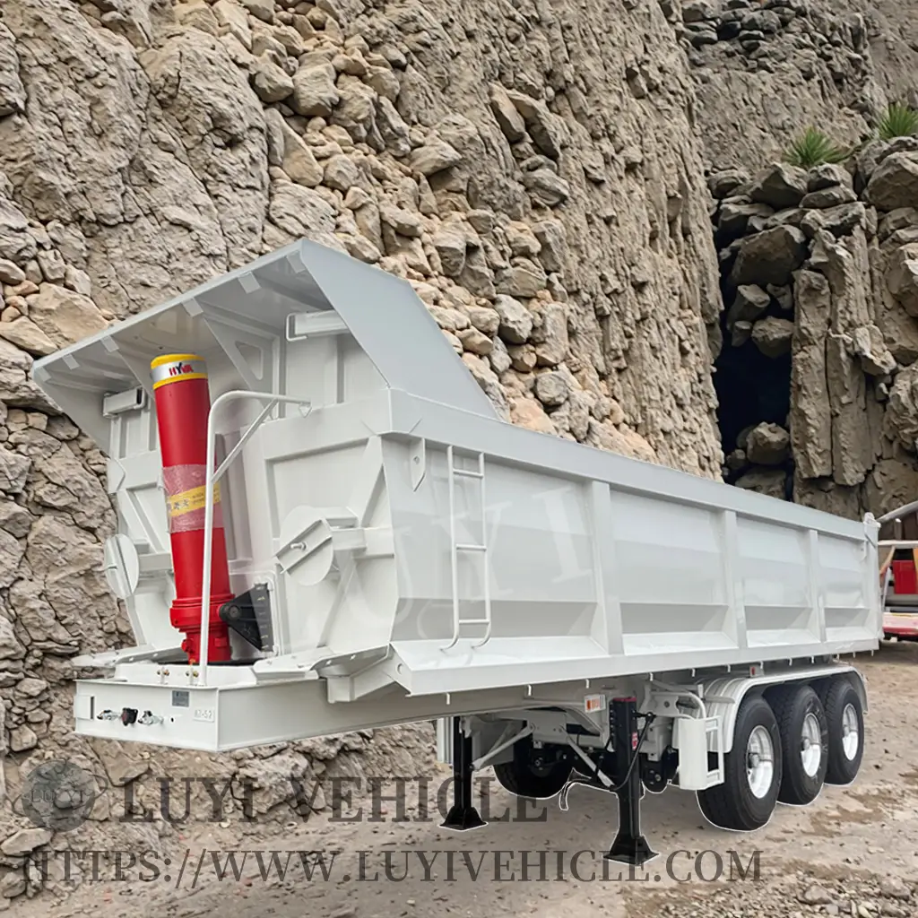 Semirremolque de volteo trasero para transporte de granos de alta calidad 1