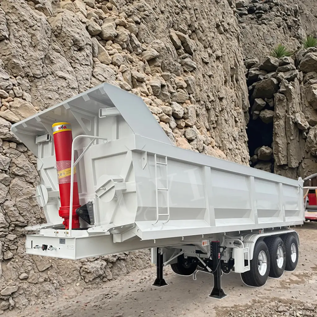 مقطورة نقل الحبوب عالية الجودة ذات قلاب خلفي 1