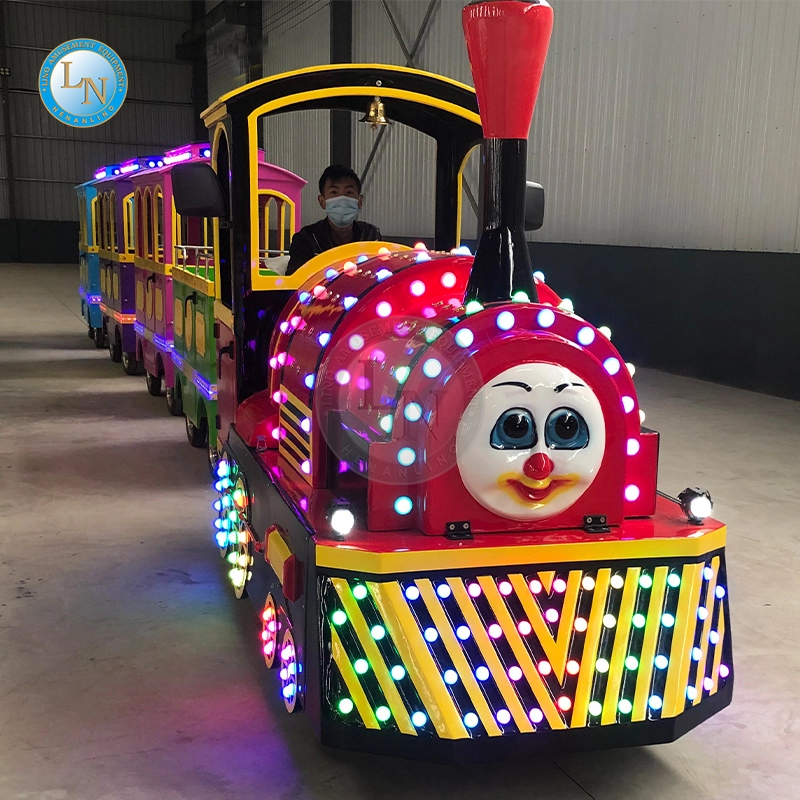 High-quality Reinforced Plastic Steel Outdoor Electric Train Set Clown Smile Train For Sale 1