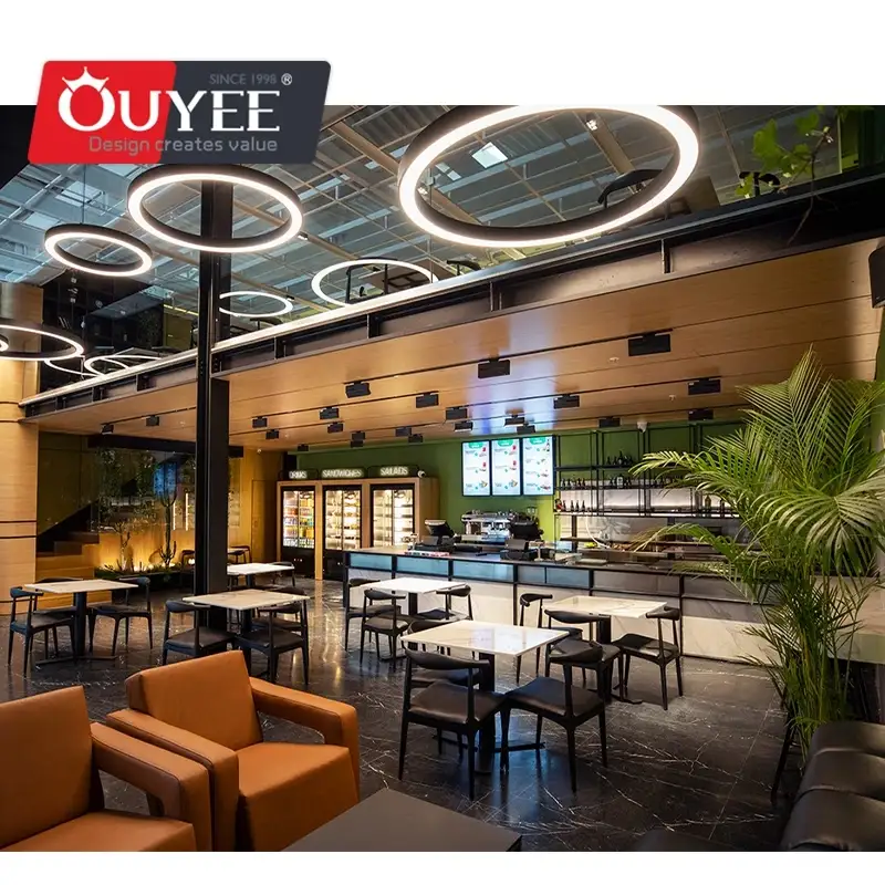 إضاءة وأثاث مقاهي المصانع للتصميم الداخلي 1