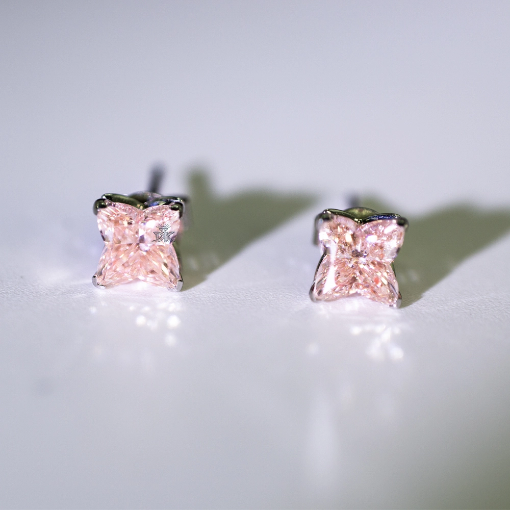 1.69ct Lab Grown Heteroideus Cut Diamond Earrings Simple Classic Style 18k White Gold High Quality Wedding Jewelry Igi 1