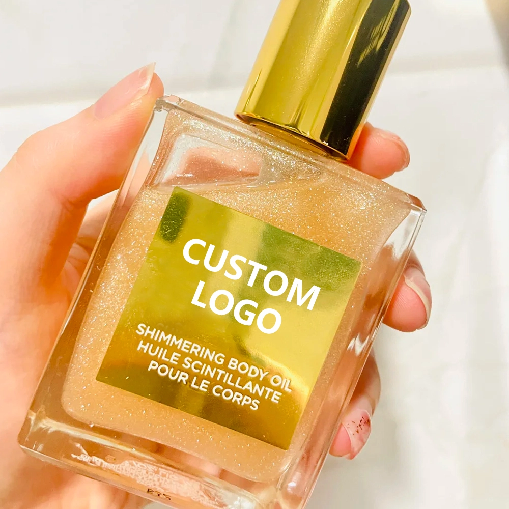 Mlm Custom Perfume Body Shimmer Oil Private Label Custom Glitter Bronze Vegan Spf Shimmer Body Oil Body Glitter 1