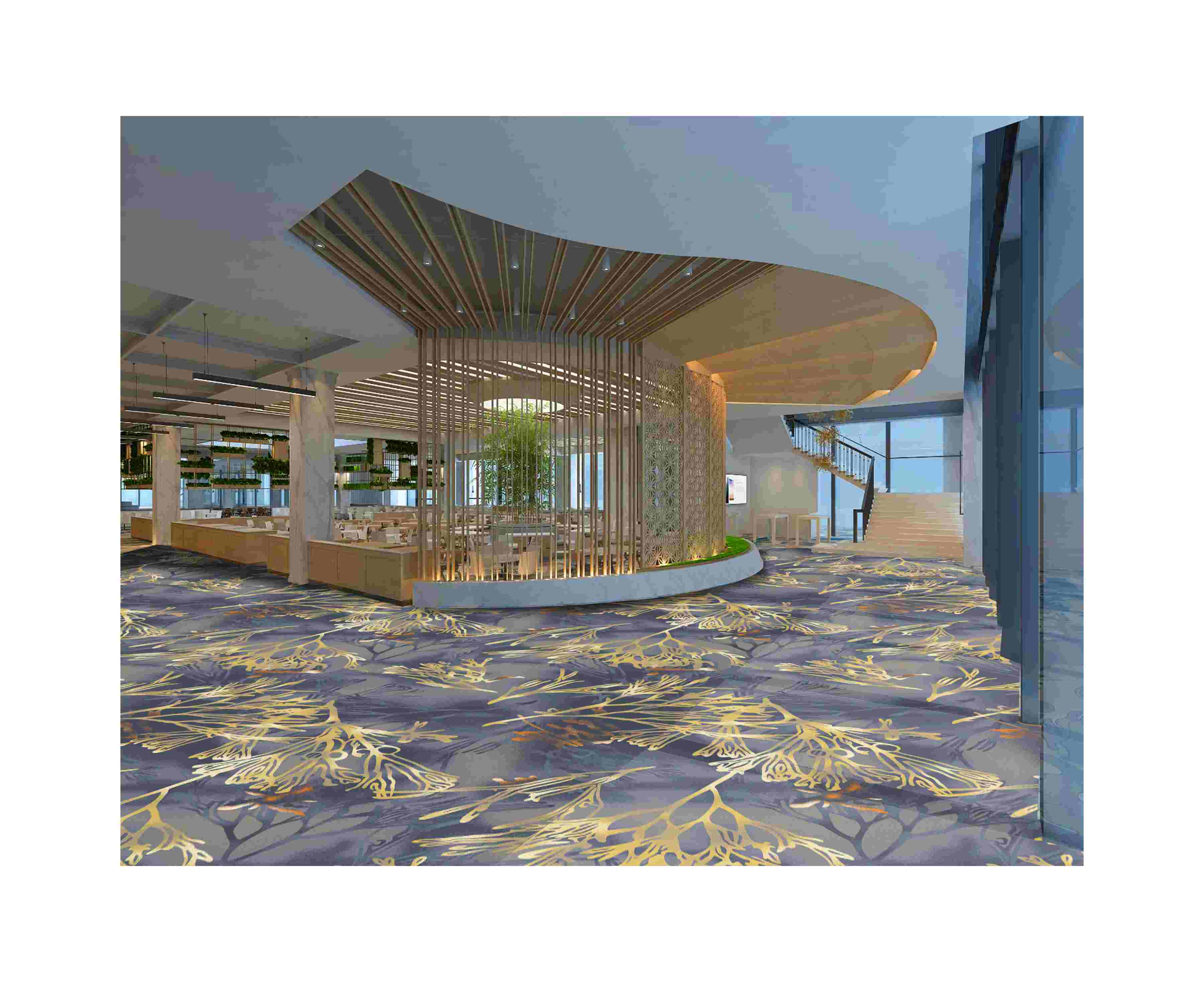 Fire-Resistant Wool Axminster Carpet for Hotels & Banquets 1