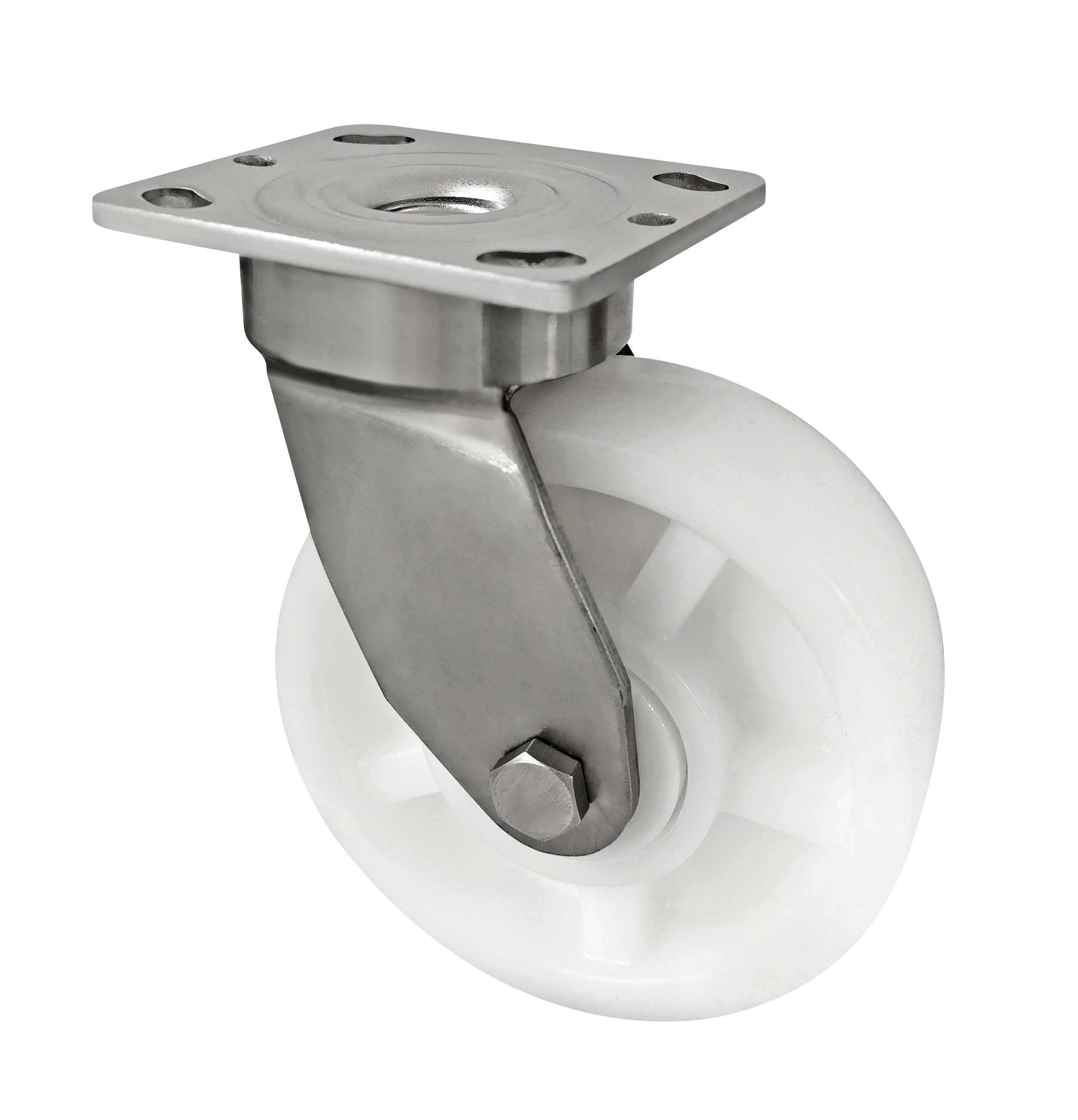 Heavy Duty Impact Resistance Stainless Steel Castors Nylon Cart Wheels 304 Stainless Steel Casters 1