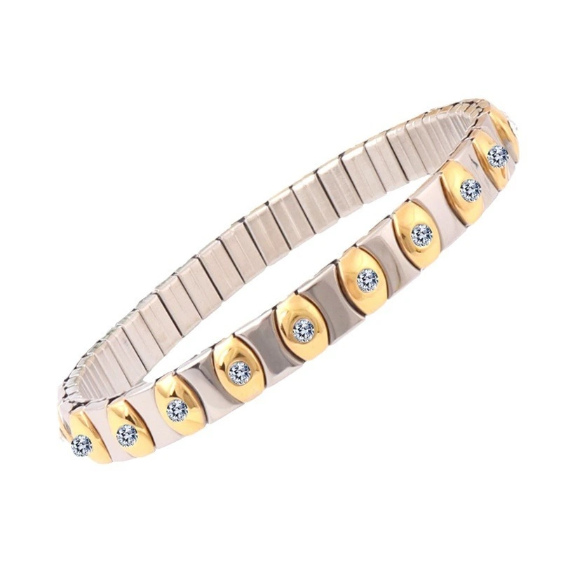 Wholesale Heart To Heart Gold Stainless Steel Bracelet Fashion Titanium Steel Italian Charms Bracelet For Men And Women 1