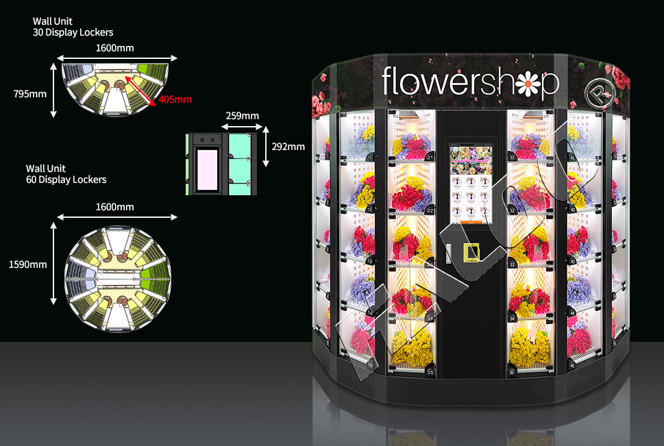Haloo 12-lattice Customized Flower Vending Machine Gifts Flower Holding Machine With Cooling Function 3