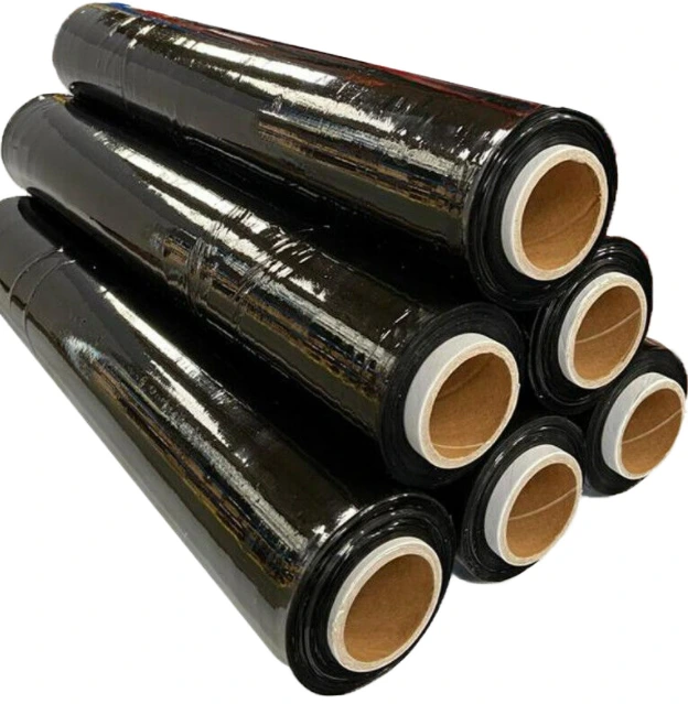 Filme Black Industrial Cling para embalagem de paletes - Filme de alongamento PE 1