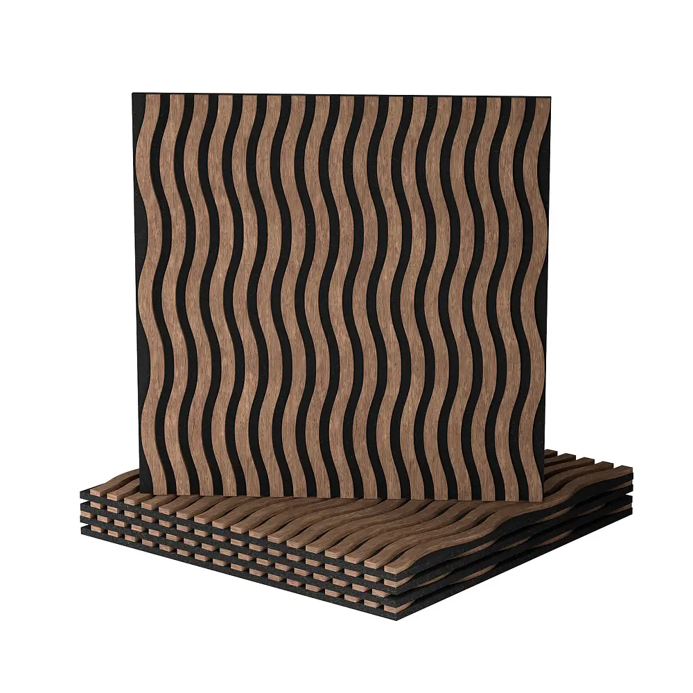 Acoustic Panels 22mm PET Sound Absorbing Studio Wall Slatted Wood Panels 1