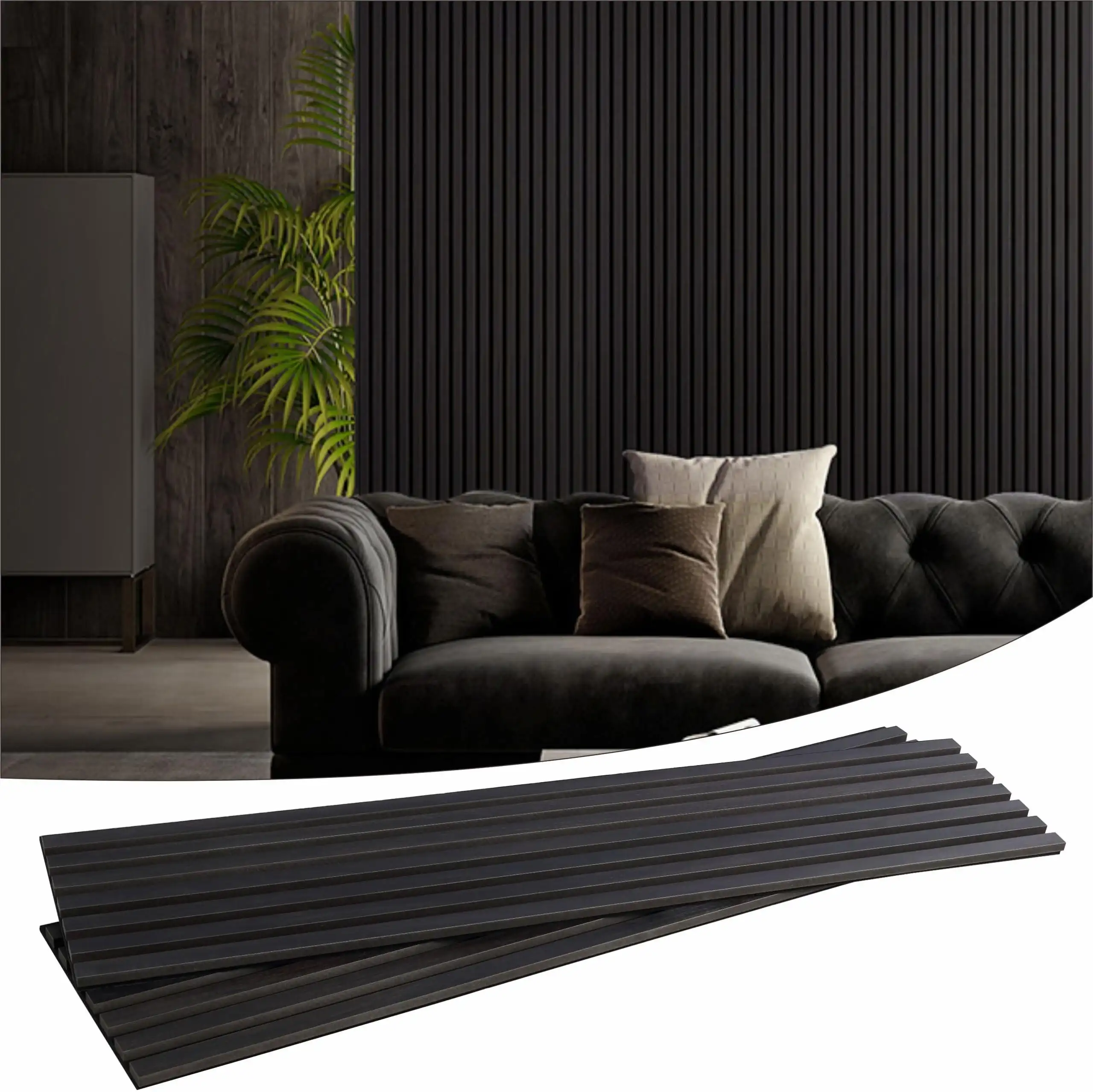 Soundproof MDF Wood Slatted Acoustic Panels for Interior Wall Decoration 1