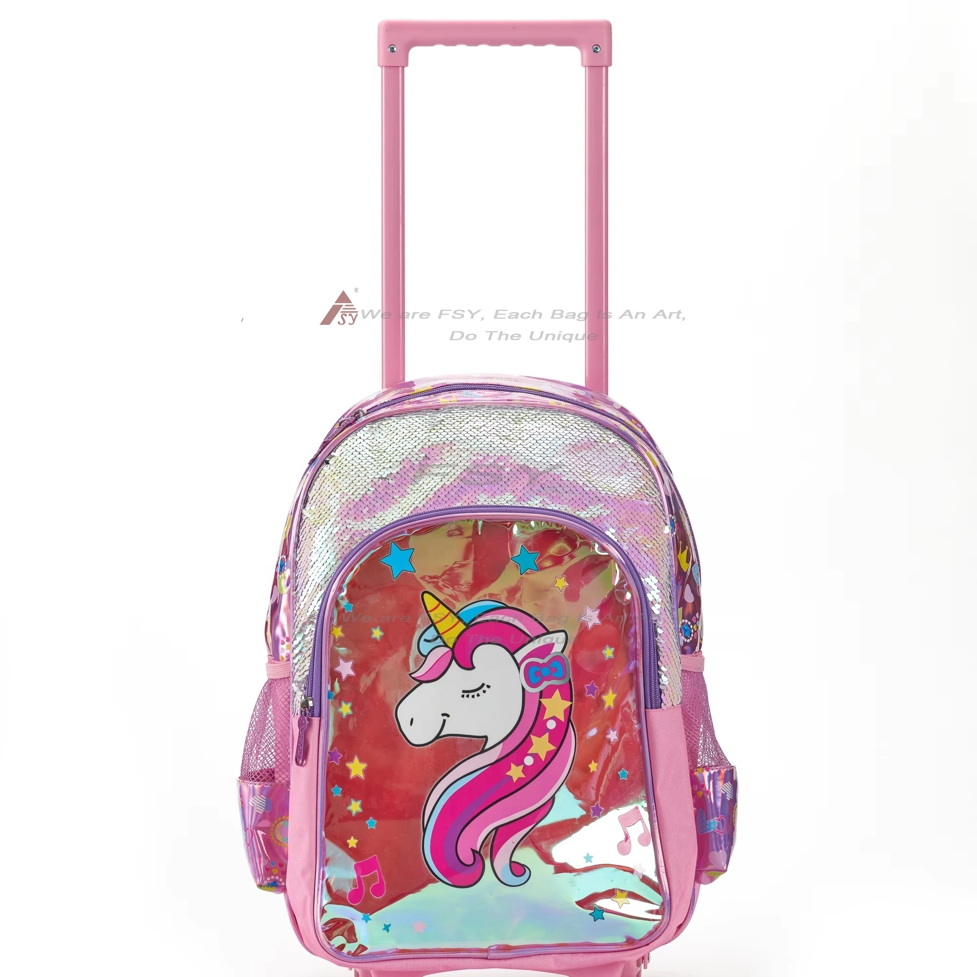 2024 Kids Trolley With Wheels School Bag Wholesale Large Capacity Student Trolley Backpack Boy Trolley School Bag 1