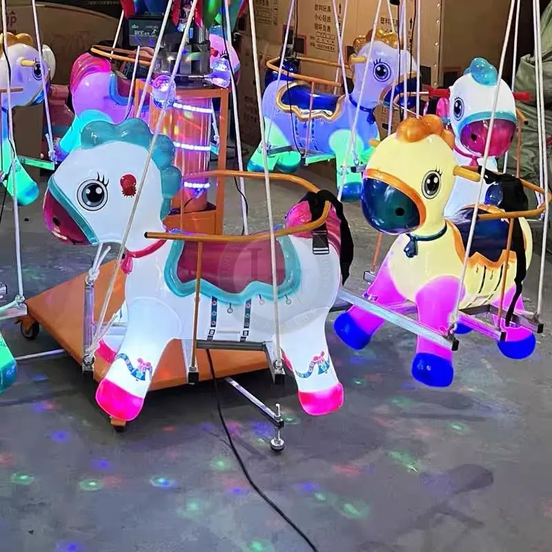Factory Price Commercial Merry Go Round Mini Carousel Amusement Games Coin Machine Carousel Ride For Kids 1