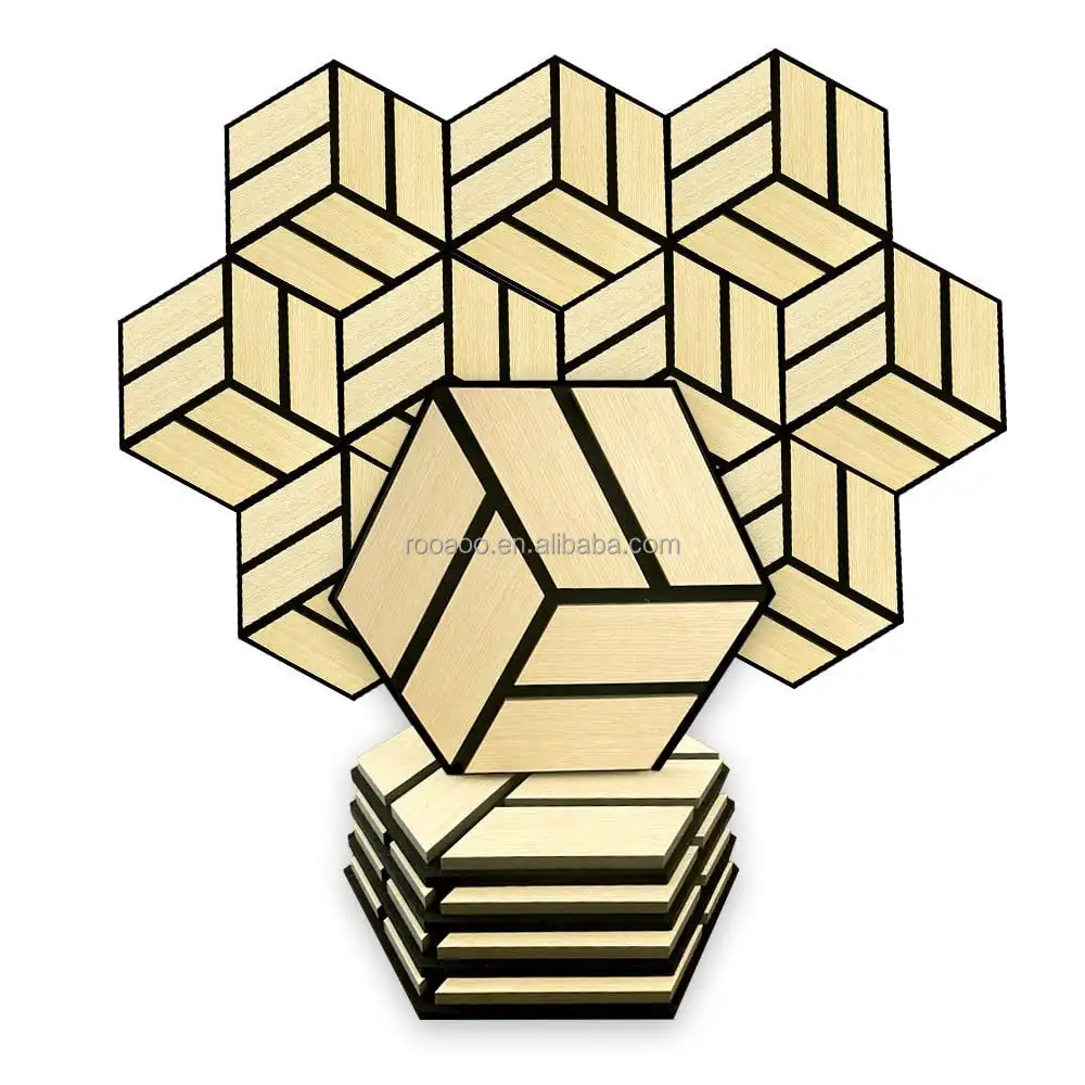 Hexagon Acoustic Wall Panel for Sound Absorption and Noise Reduction 1