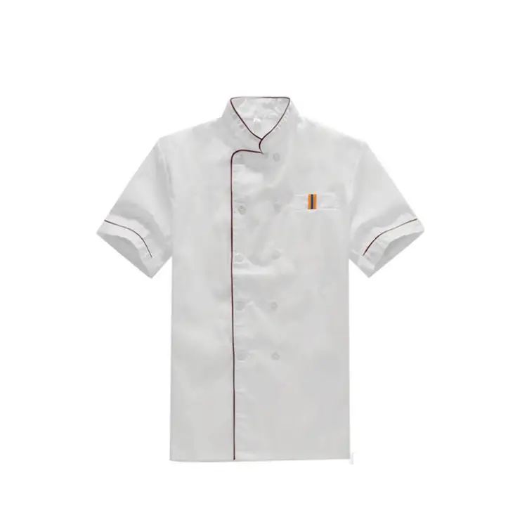 Uniformes de chef personalizados, unissex, de cor sólida, fáceis de cuidar e de alta qualidade. 1