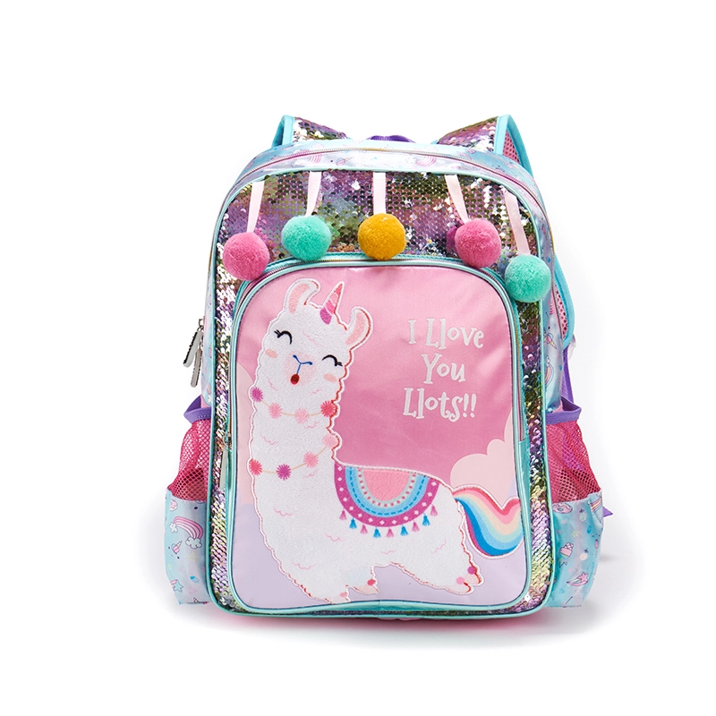 Custom Backpack Cute Children School Backpack New Cartoon  Kindergarten Animal Alpaca Kids School Bags For Girls Boys 1