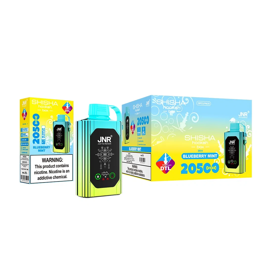 EU Warehouse Wholesale Shisha Hookah Box Blueberry Mint Flavor 20K Puff Bar 20500 Puffs Original Vape Pocket E-Cigarette Randm Elf - Wholesale I Vape and Shisha 1