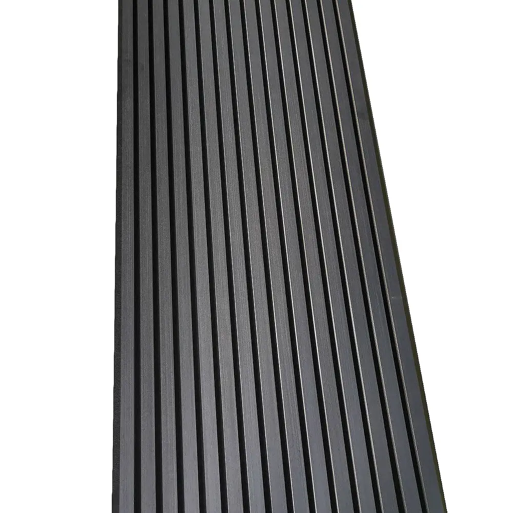 Black Oak PET Acoustic Wall Slats with Wood Veneer Sound-Absorbing Panels 1
