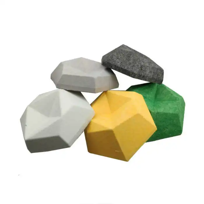 Ανάγλυφο οικολογικό ηχομονωτικό ακουστικό πάνελ PET για τοίχο και οροφή 1