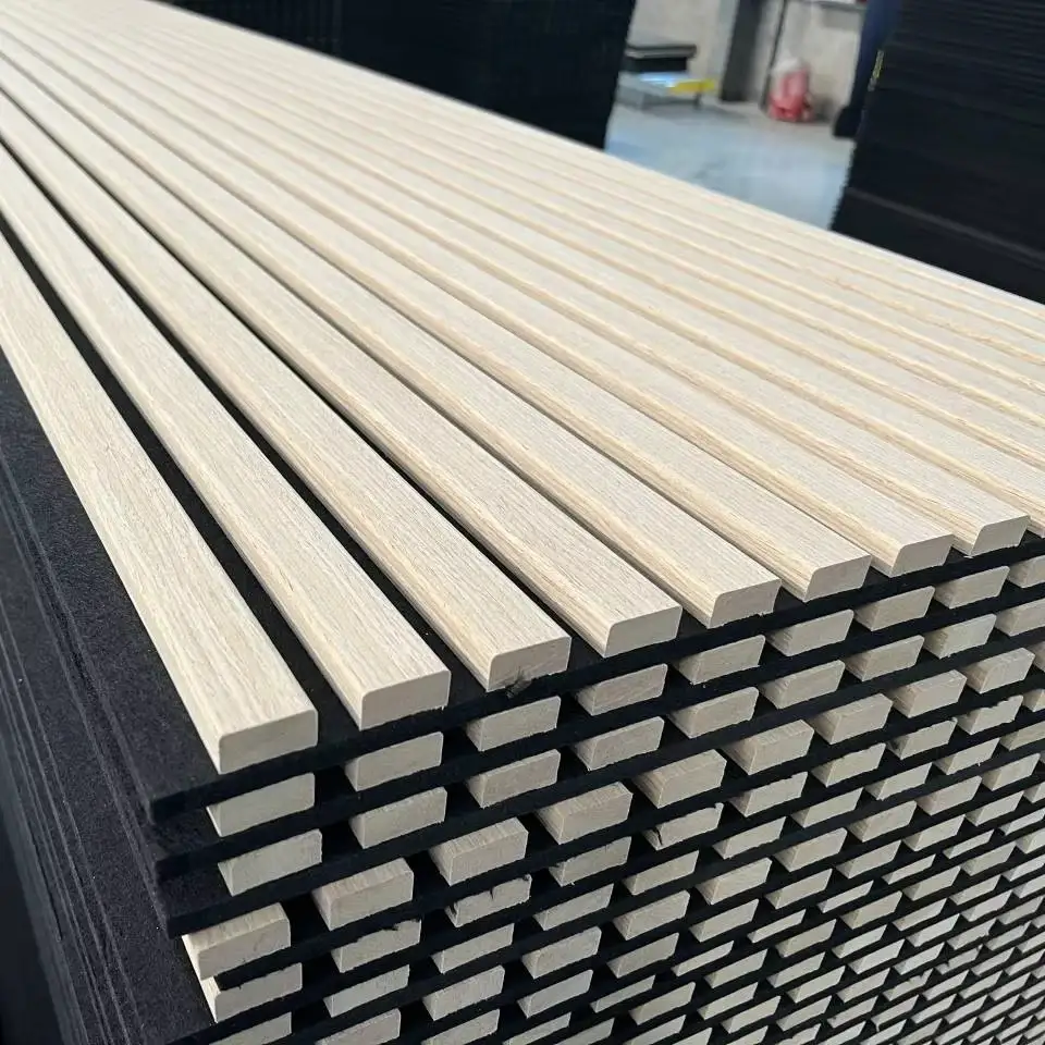 Real Wood Veneer Acoustic Wall & Ceiling Panel Soundproof 2400-3000mm 1