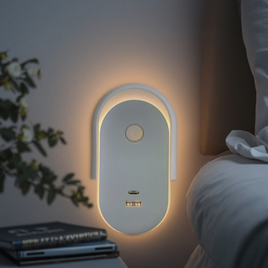 Touch Three Gear Endless Dimming Oval Night Light A96TB With Usb+type C For Indoor Bedroom Kids Child Nursey 1