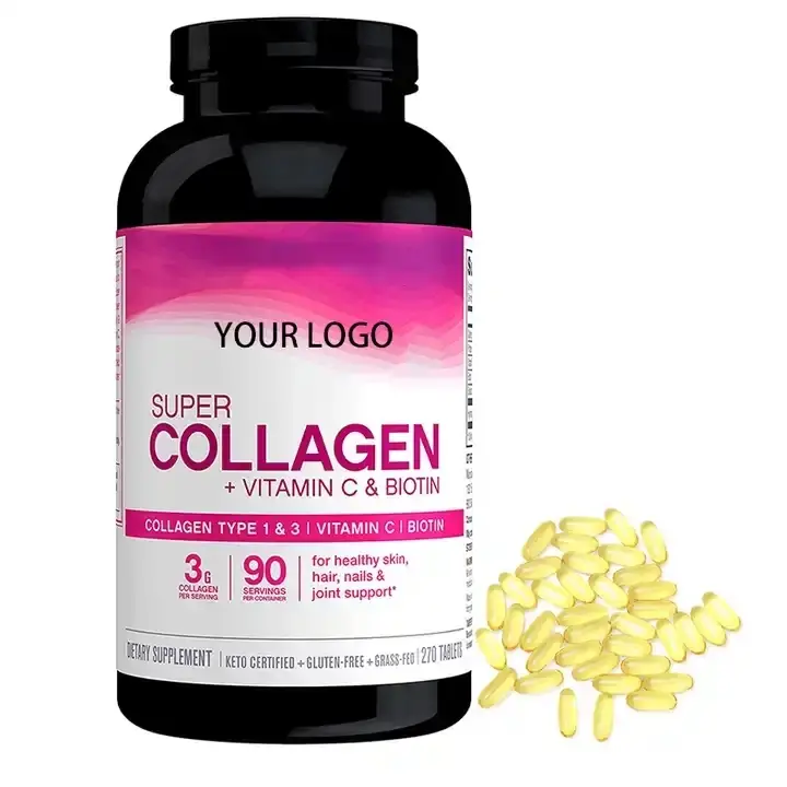 Multi-Collagen Peptide Softgel Capsules (I,II,III,V,X) 60ct 1