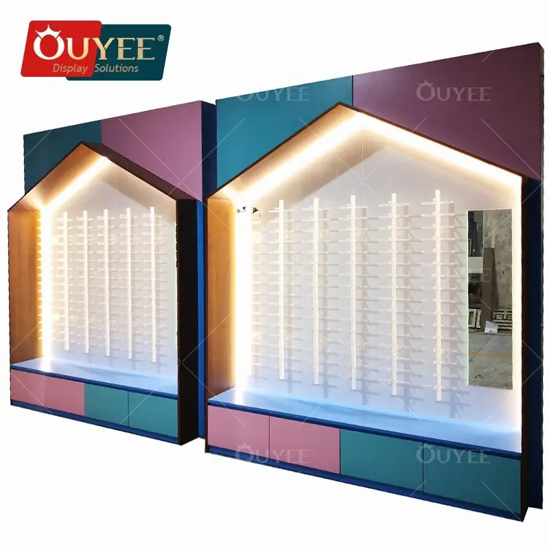 حامل نظارات شمسية/نظارات مثبت على الحائط، قابل للقفل، مصنوع من قضيب ألومنيوم. 1