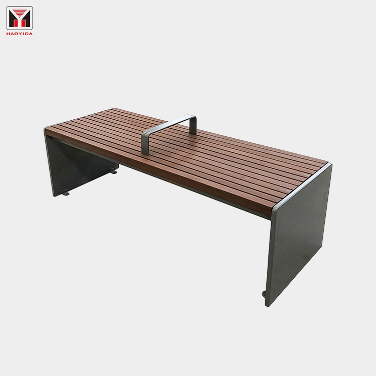 Banc de parc en plein air pour les espaces publics - Banc de jardin en bois contemporain 1