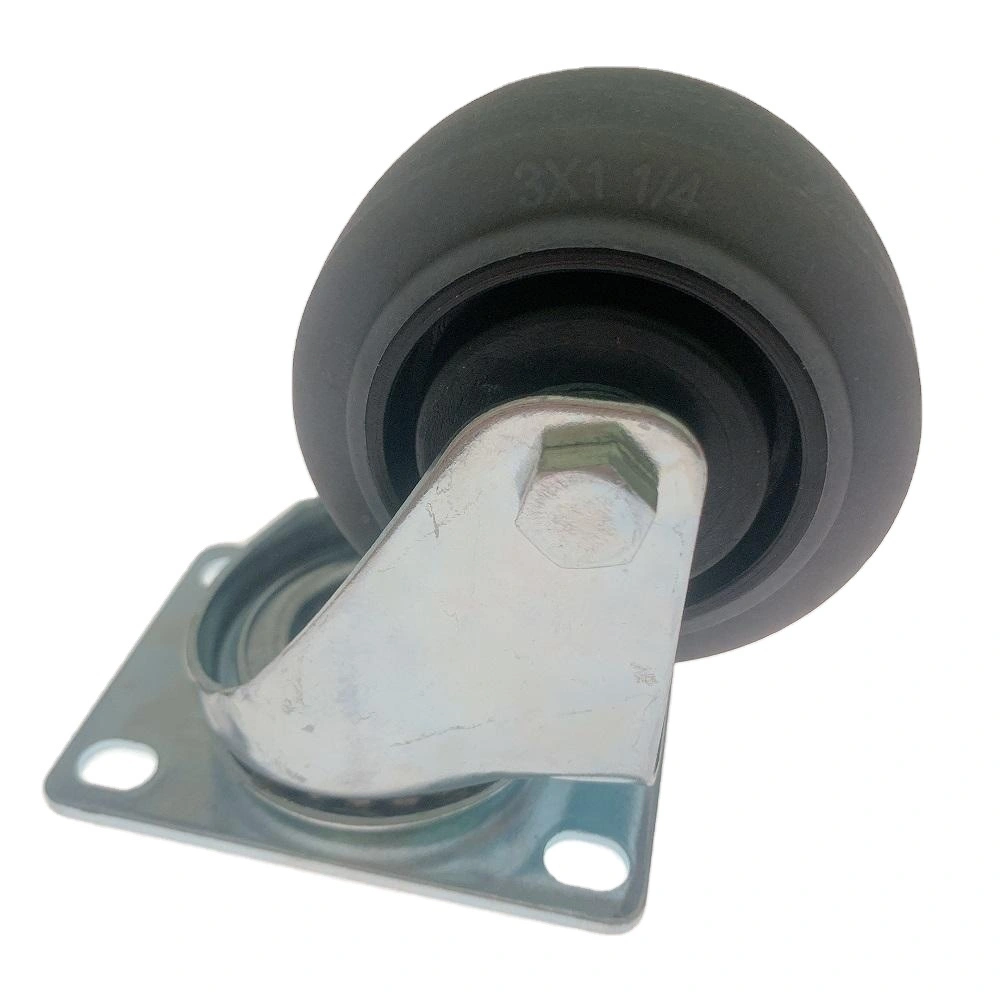 3 Inch Anti Static Esd Tpr Swivel Casters Wheel 75mm Conductive Grey Tpr Swivel With Brake Casters Wheel 1