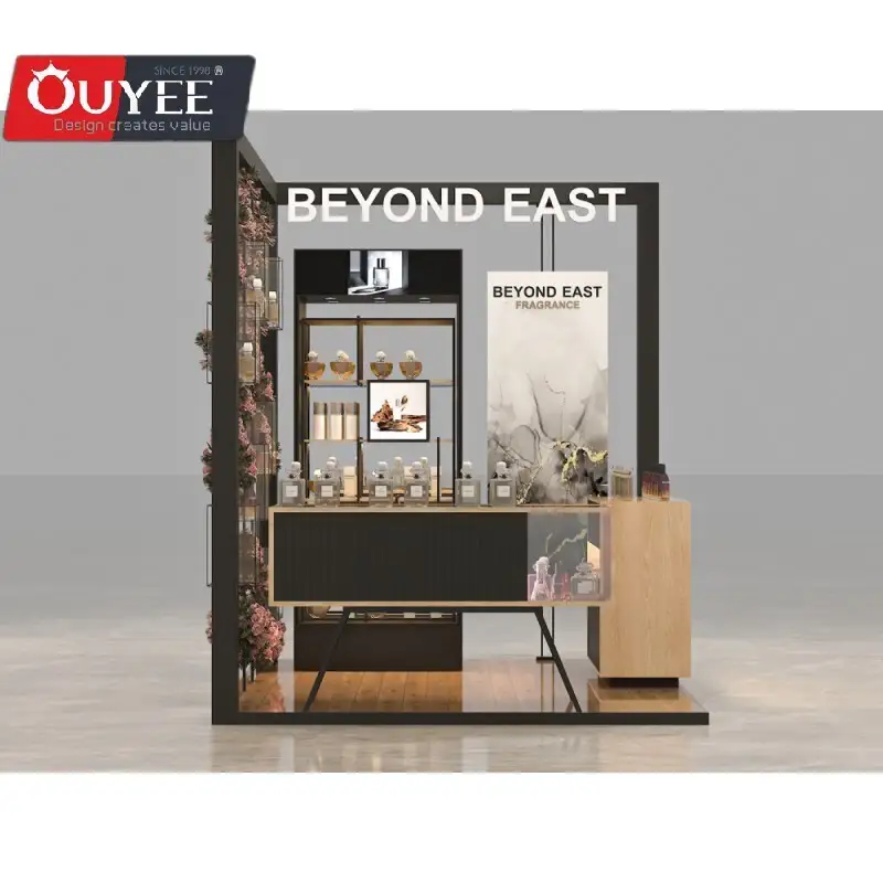 تصميم وتصنيع أكشاك عطور مخصصة، حامل عرض زجاجات 1